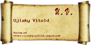 Ujlaky Vitold névjegykártya